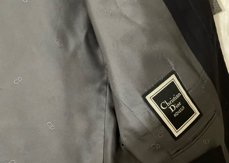 christian dior stripe set up suit