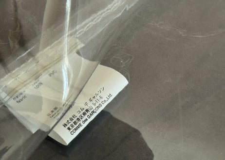 comme des garçons cdg clear bag