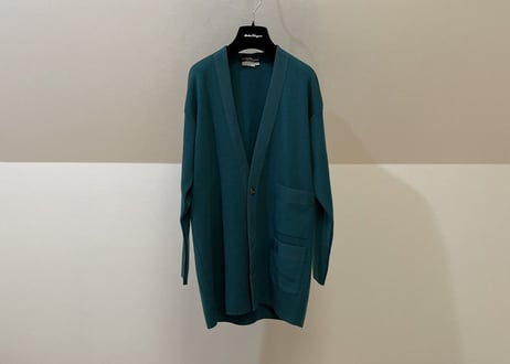 salvatore ferragamo long cardigan green