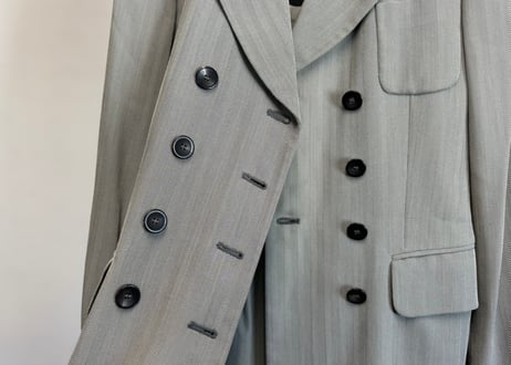 80-90s gucci double set up suit