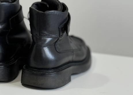 90-00s prada leather boots #d