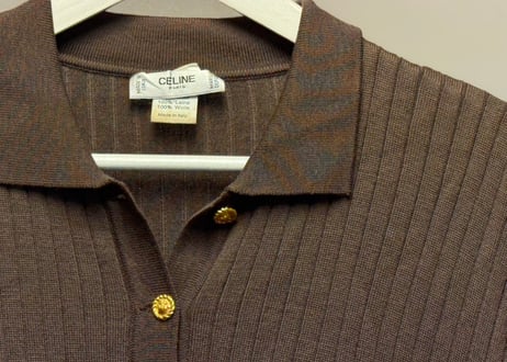 celine summer knit polo shirt