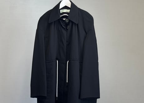 off white gabardine spring coat