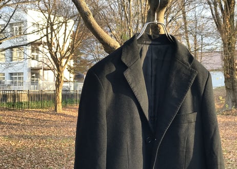 90s cashmere wool chesterfield coat