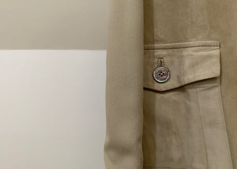 loewe silk×leather jacket