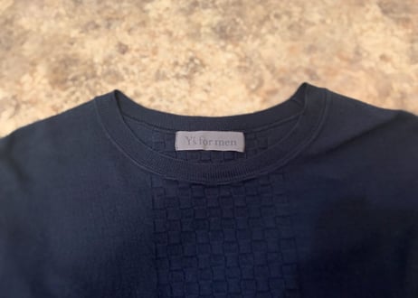 90s  "初期" y's for men panel pattern knit