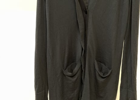 hermes 00s black knit cardigan
