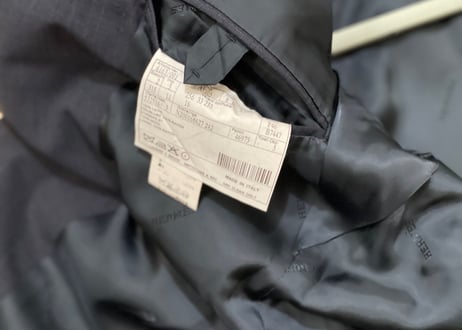 hermes set up suit black dead stock