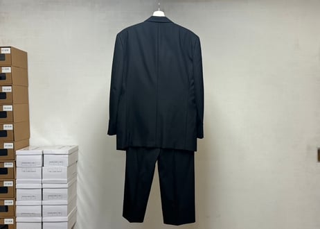 yves saint laurent black double set up suit