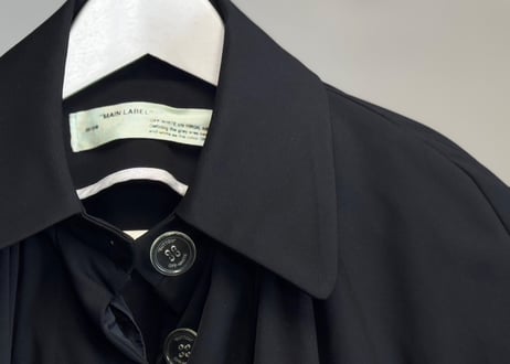 off white gabardine spring coat