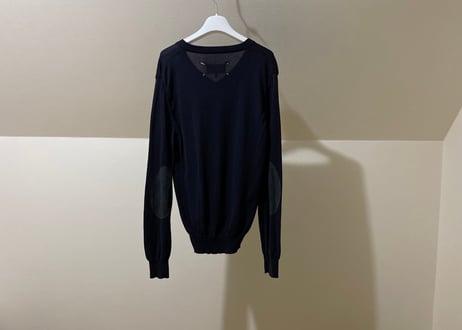 maison margiela elbow patch knit