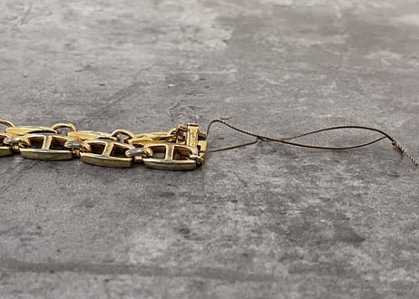 80-90s vintage dior gold bracelet"D"