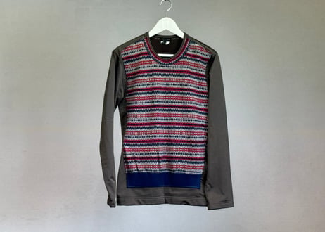 00s comme des garcons "異素材" knit sweat