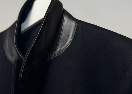 yves saint laurent rive gauche cashmere leather coat
