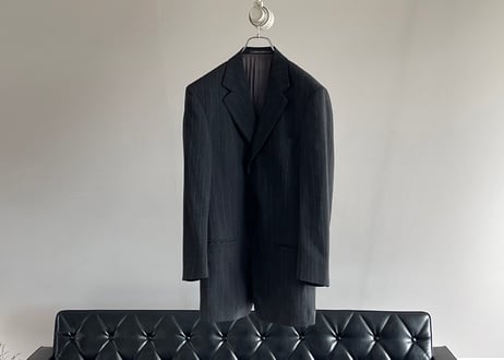 80s versace istante stripe set up suit