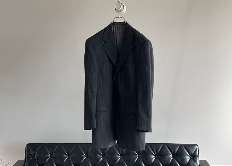 80s versace istante stripe set up suit | weeken