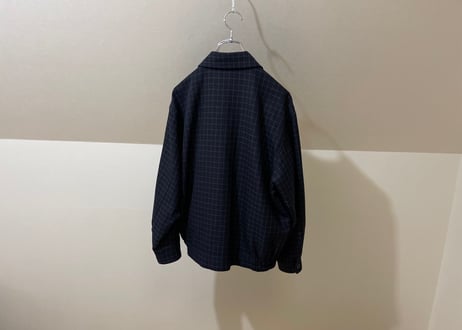 yves saint laurent blouson dark navy check