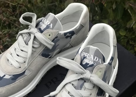 2020ss prada leather camouflage sneakers dead stock 8 half