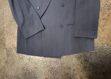 80s giorgio armani stripe double set up suit