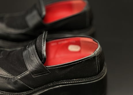 jean paul gaultier leather platform shose