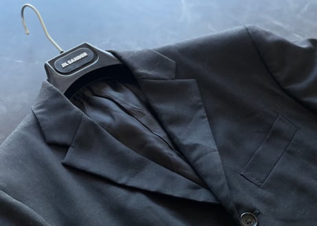 jilsander dark gray set up suit