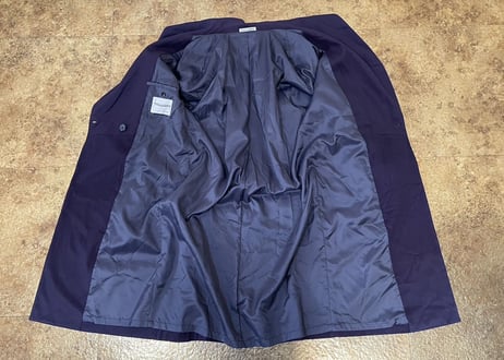 90s pure cashmere double purple coat