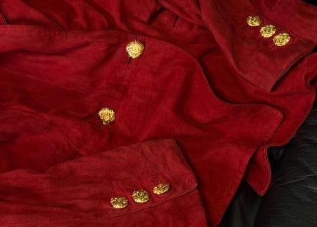 loewe double anagram leather jacket