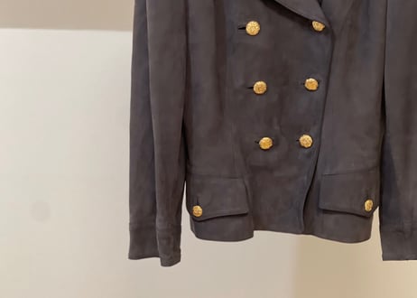 80s loewe leather double jacket