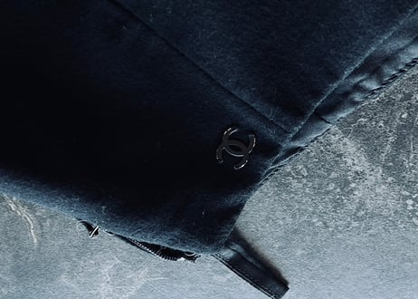 chanel "coco logo" black trousers