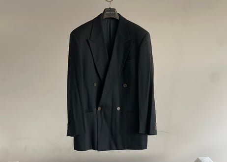 giorgio armani stripe double set up suit