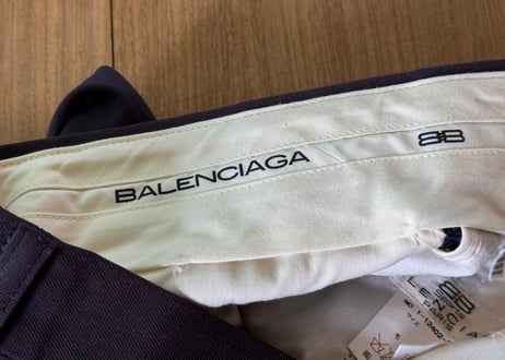 balenciaga purple tack trousers