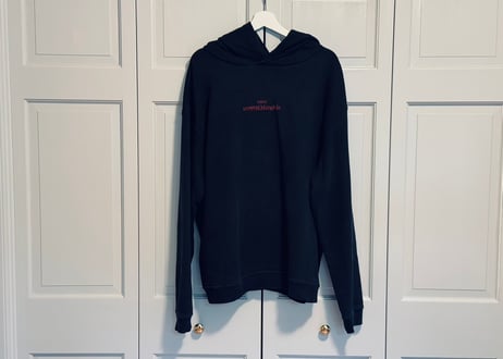 maison margiela 2021aw logo reverse over size hoodie