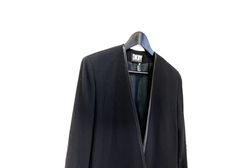 dkny no collar jacket