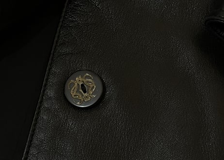 90's loewe leather coat