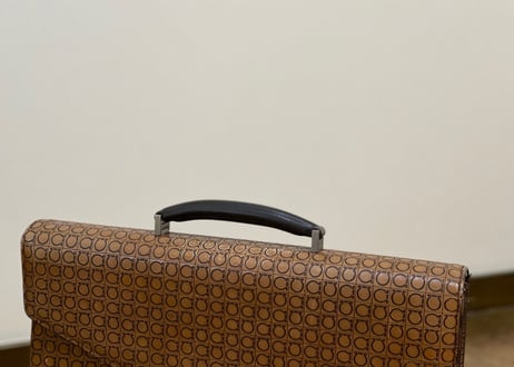 salvatore ferragamo  gancio leather bag