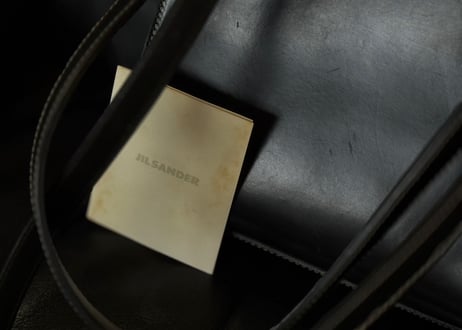 jilsander "本人期" logo leather bag