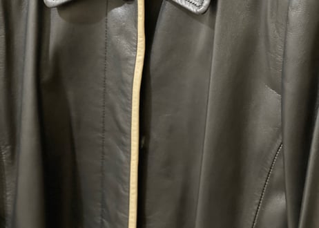 balmain leather coat