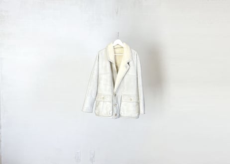 80s loewe mouton leather jacket
