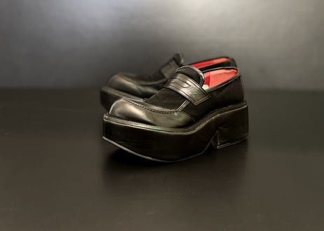 jean paul gaultier leather platform shose