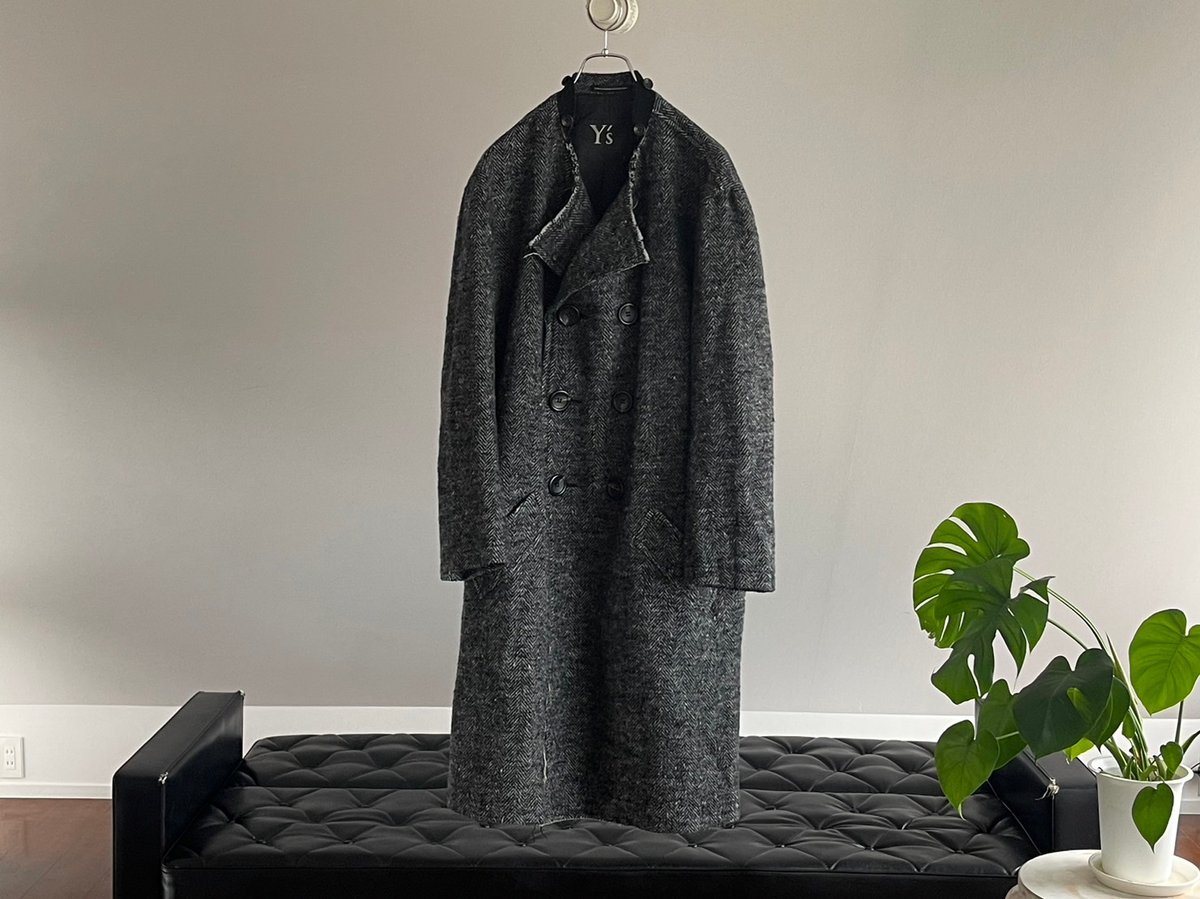 ys yohji yamamoto tweed double coat | weekend t ys yohji yamamoto tweed double coat | weekend t