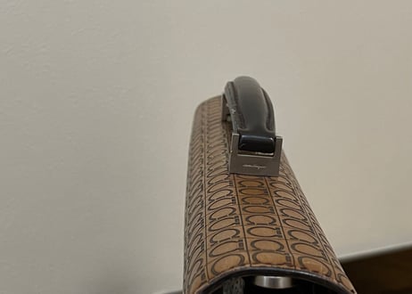 salvatore ferragamo  gancio leather bag
