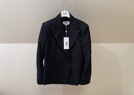 mm6 maison margiela 2020aw nylon doule black blazer dead stock