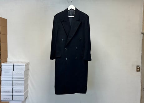 pure cashmere double long coat #E