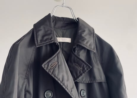 prada nylon double long coat