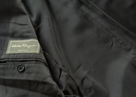 salvatore ferragamo stripe set up suit