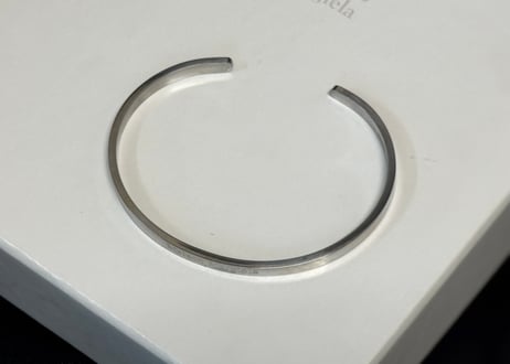 maison margiela sliver logo bracelet dead stock
