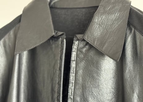 costume national leather zip shirt