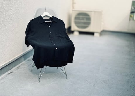 90s silk open collar shirt