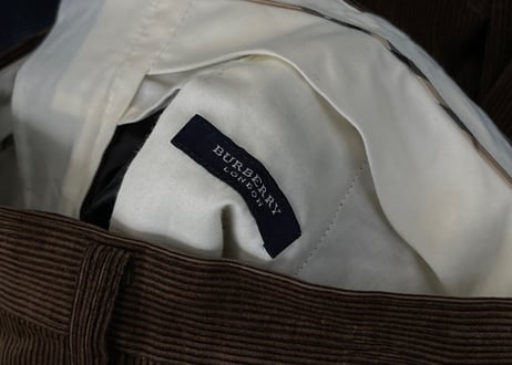 burberry corduroy wide pants