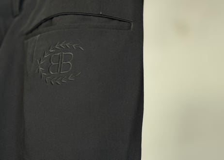 balenciaga BB logo tack trousers